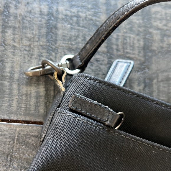 COACH BLACK CANVAS MINI BAG - Picture 9 of 9